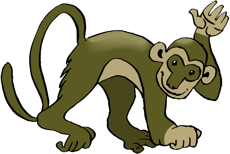 Free Monkey Clipart - Kindergarten Worksheets - Png Download (750x502), Png Download