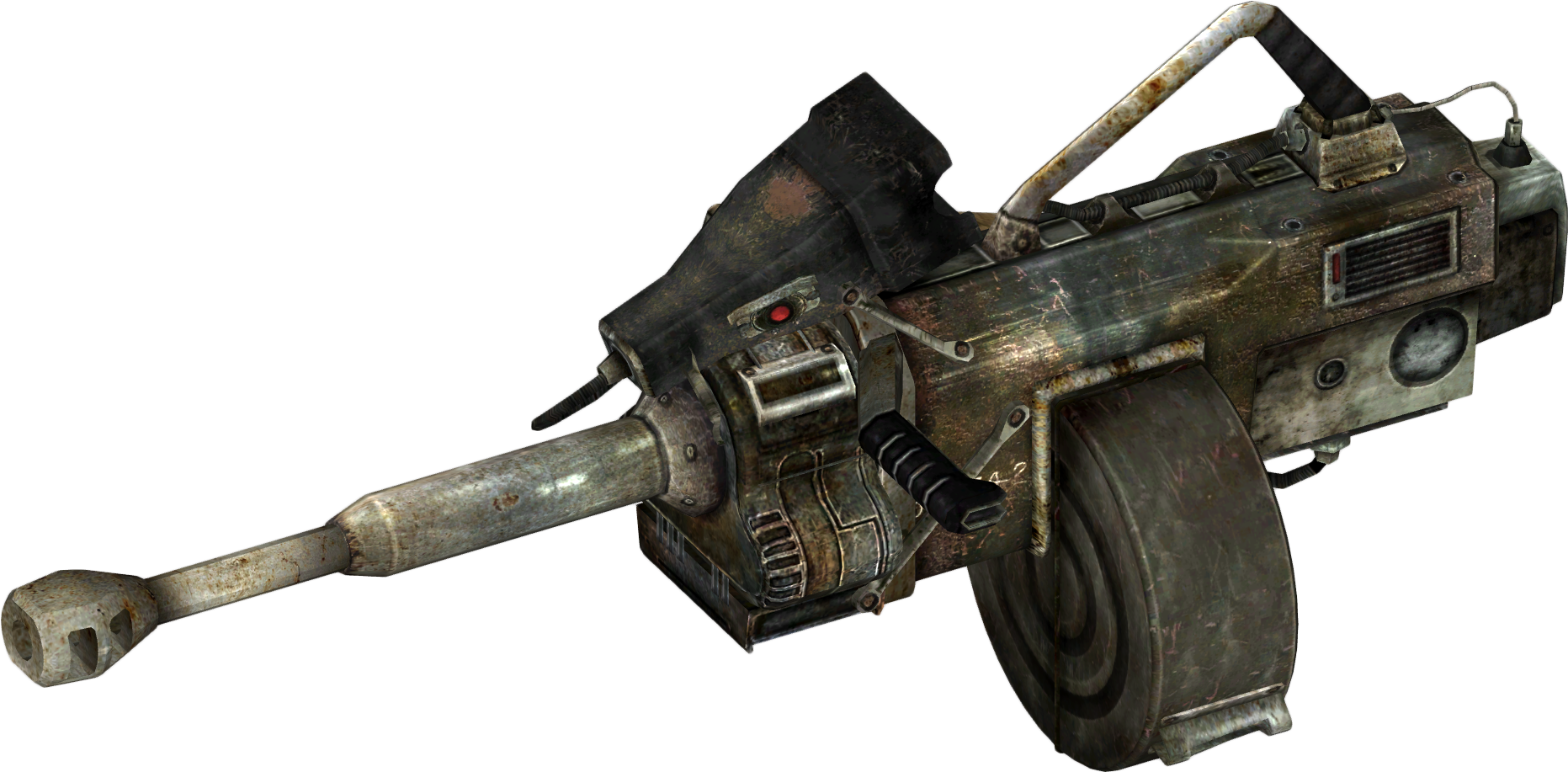 Minigun Drawing Fallout Clipart (1863x917), Png Download