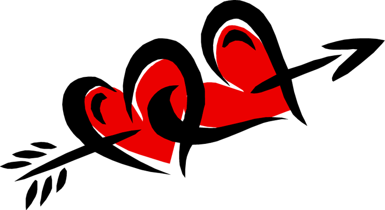 Arrow And Heart Wedding Clipart - Cupid Arrow Clip Art - Png Download (750x410), Png Download