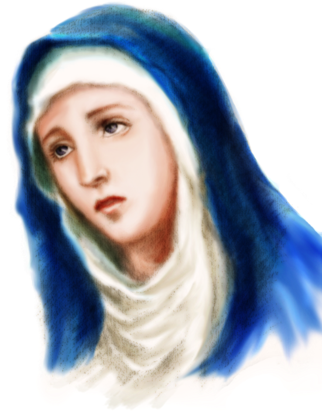 Religious Virgin Mary Tattoos With Simplistic Approach Clipart (652x849), Png Download
