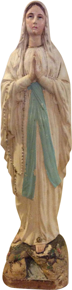 French Blessed Virgin Mary Our Lady Of Lourdes Plaster - Mother Mary Transparent Background Clipart (1023x1023), Png Download