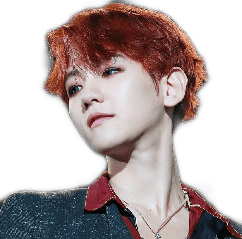 Free Png Download Exo Baekhyun Blackpink Jisoo Png - Byun Baekhyun Red Hair Clipart (850x837), Png Download