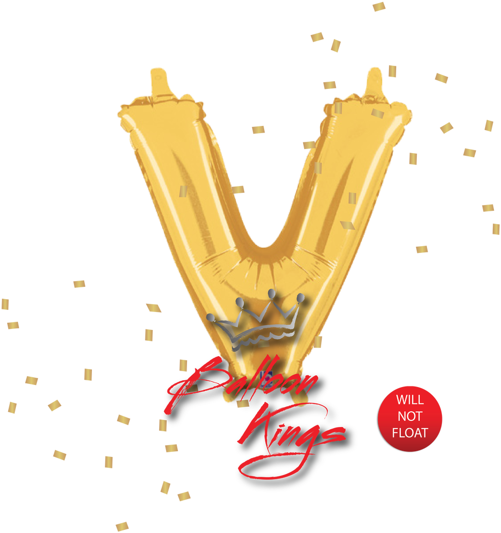 14in Gold Letter V 14in Gold Letter V - Illustration Clipart (1280x1280), Png Download