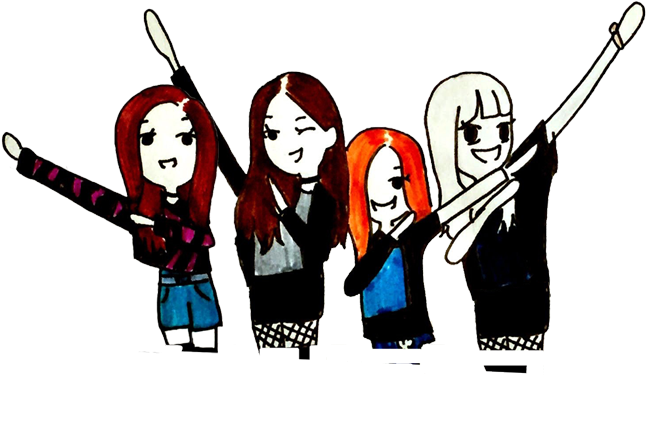 [k-pop] Blackpink Yg Ent - ตัว การ์ตูน K Pop Clipart (700x492), Png Download