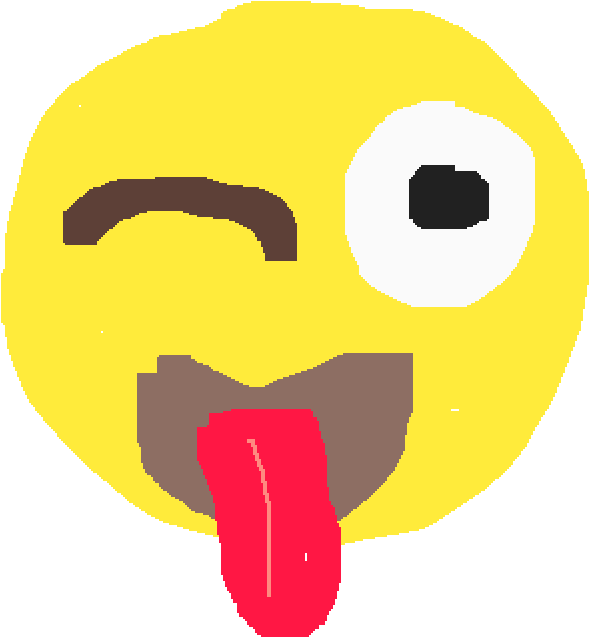 Winking While Sticking Your Tongue Out Emoji - Cartoon Clipart (1008x1392), Png Download