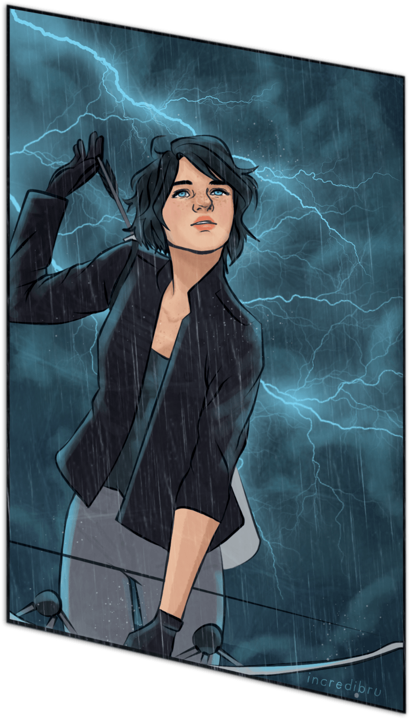 Thalia Percy Jackson Fan Art - Thalia Grace Fan Art Clipart (856x1421), Png Download