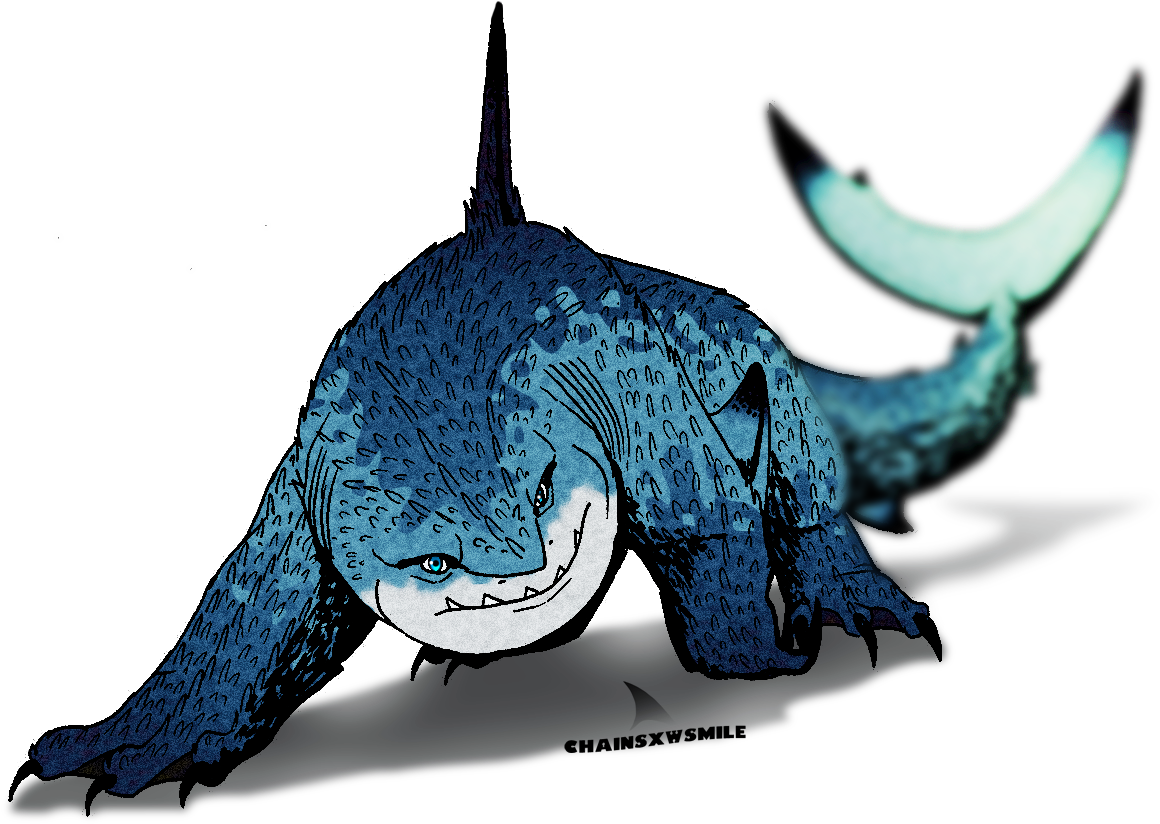 More Doodles Of Drawing Cetus / Sea Monster Bruce, - Illustration Clipart (1197x856), Png Download