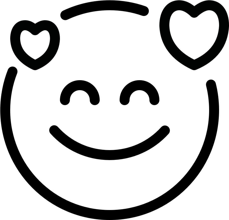 Emoji Loved Up Emoji Loved Up Emoji Loved Up - Smiley Clipart (921x881), Png Download