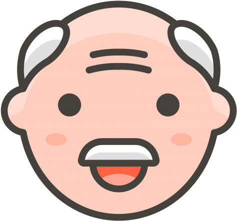 Old Man Emoji - Emoji Orang Tua Clipart (866x650), Png Download