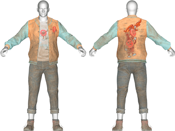 Bottle And Cappy Orange Jacket & Jeans - Illustration Clipart (1200x602), Png Download