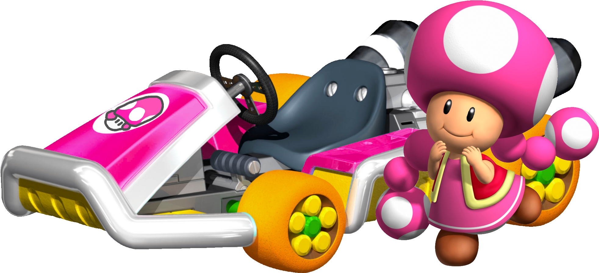 Toadette Mario Kart - Lakitu Mario Clipart (1979x921), Png Download