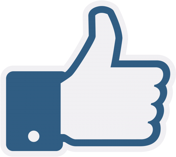 Facebook Like Png Transparent Icon - Facebook Like Clipart (590x527), Png Download