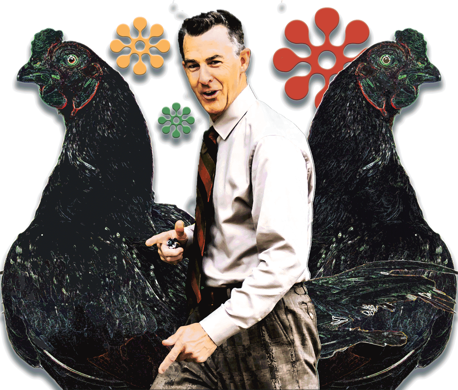 Brightly Colored Photo Collage Of The H - Sitting Clipart (1499x1275), Png Download