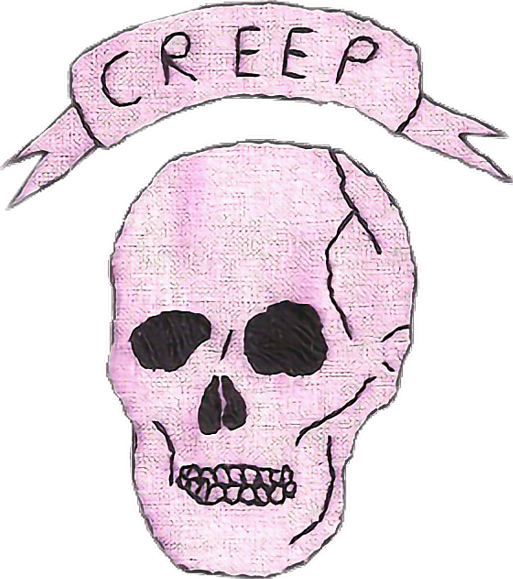 Creep Sticker - Png Skull Clipart (1024x1156), Png Download