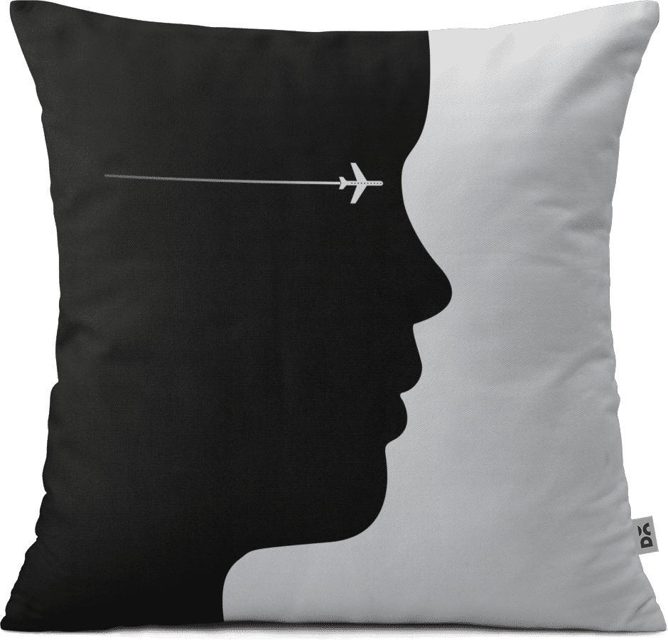 Dailyobjects Face Silhouette 16" Cushion Cover Buy - Airline Liveries And Logos Clipart (940x900), Png Download