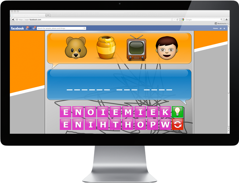 Play Emoji Pop Quiz Game On Facebook From Your Computer - Apple Thunderbolt Display Clipart (980x600), Png Download