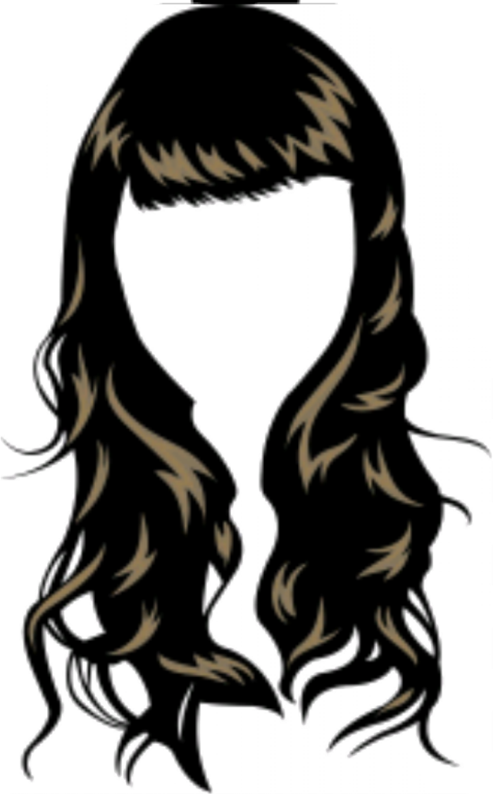 Waves Haircut Png - Vector Long Hair Png Clipart (700x1127), Png Download