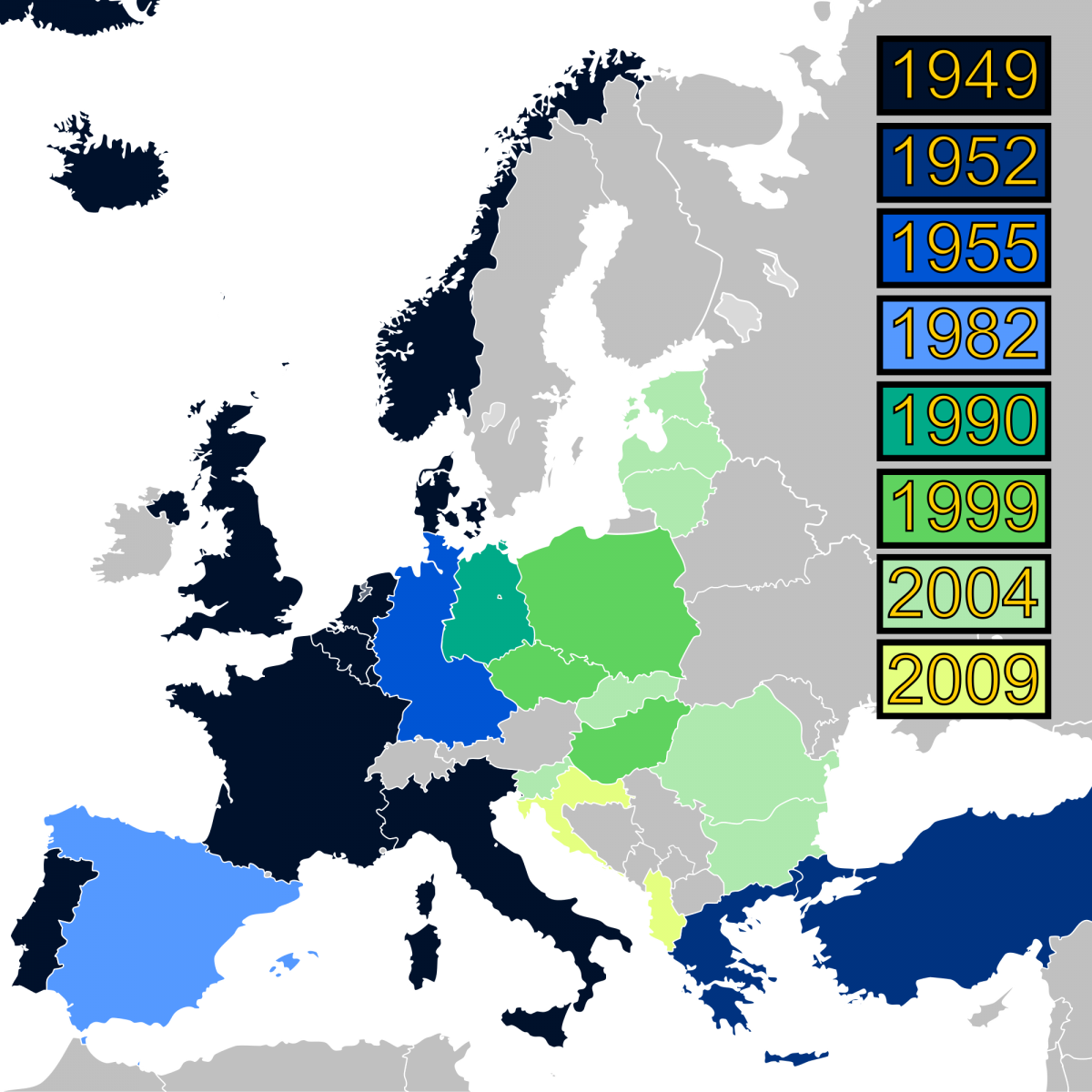 As - Nato Expansion Map Clipart (1200x1200), Png Download