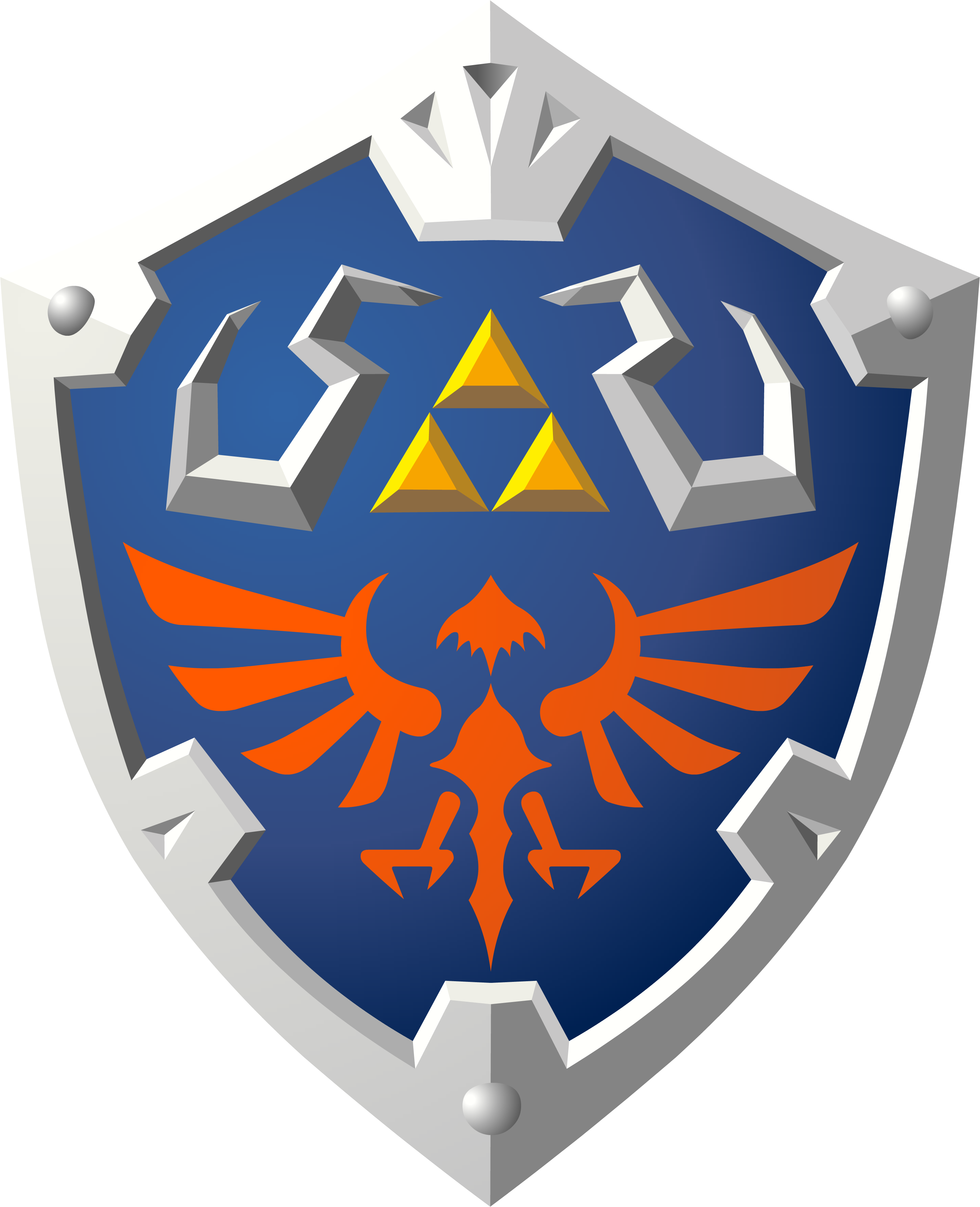 Hylian Shield Png - Legend Of Zelda Hylian Shield Clipart (3011x3710), Png Download