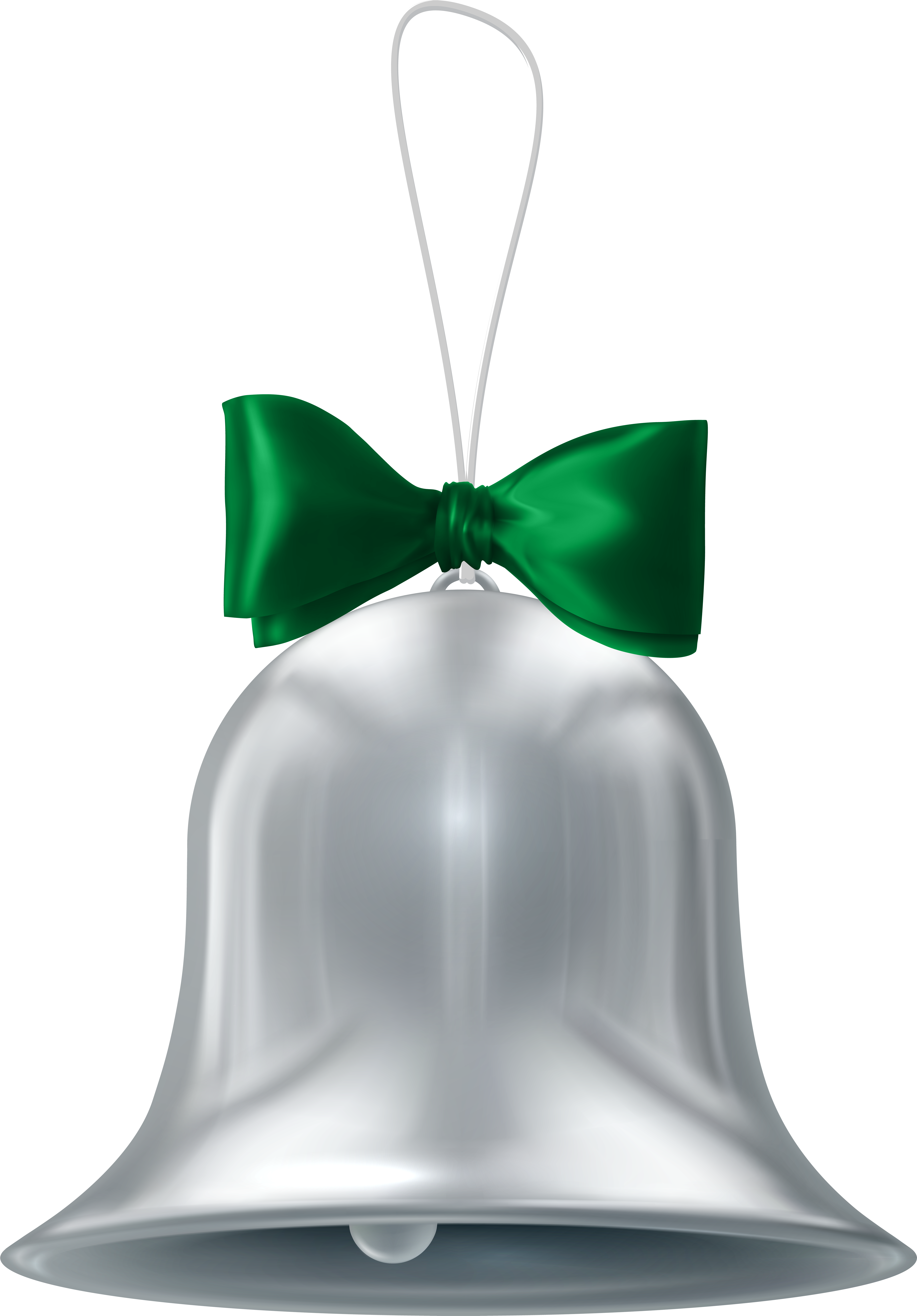 Christmas Silver Bell Transparent Png Clip Art - Portable Network Graphics (5576x8000), Png Download