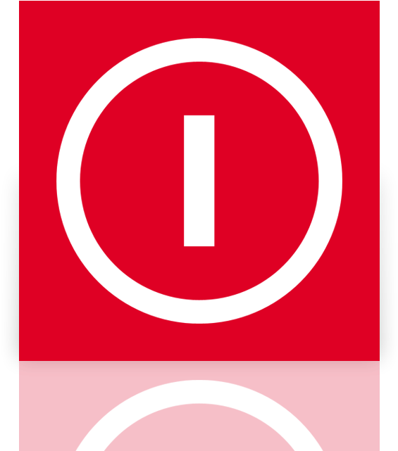 Mirror, Shut, Down, Power Icon - Circle Clipart (565x641), Png Download