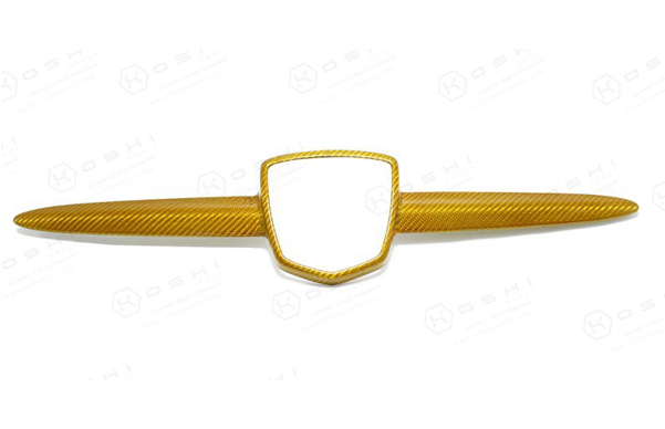 Abarth Fiat 500 / 595 Front Logo Intake Cover Yellow Clipart (600x600), Png Download