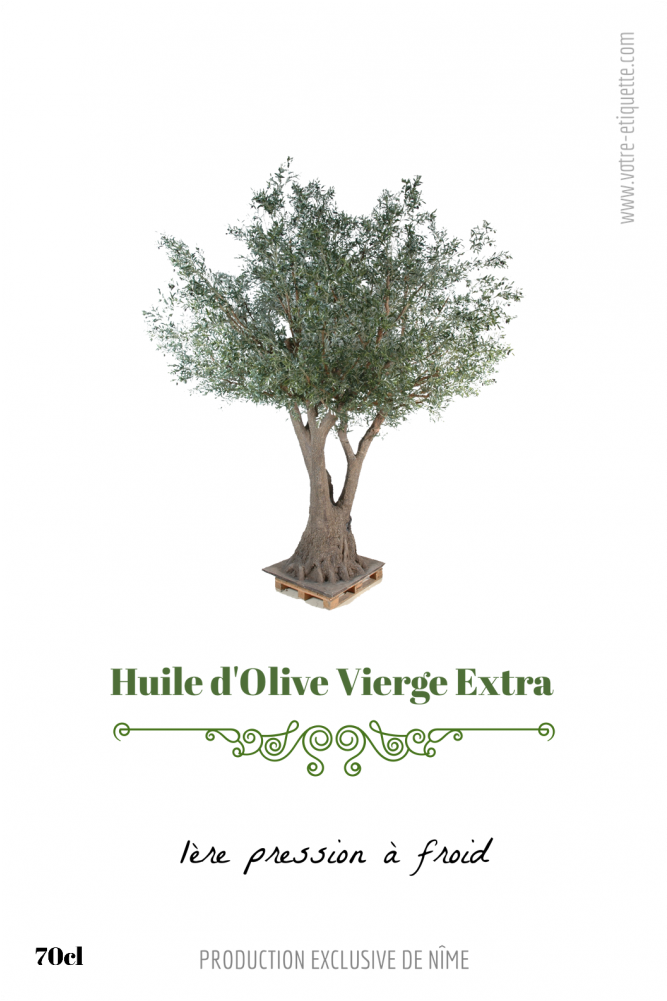 Etiquette Huile D Olive Maison Clipart (1000x1000), Png Download