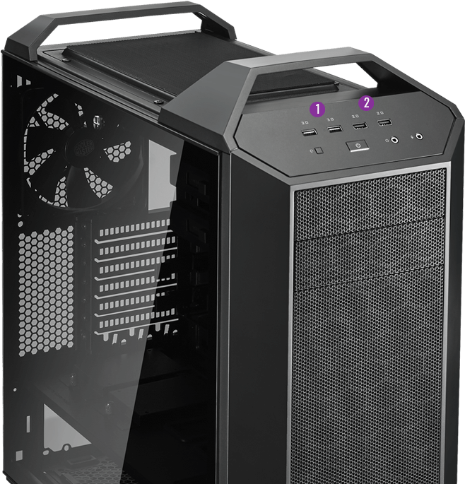 2x 2 - - Cooler Master Mastercase Mc500 Clipart (700x724), Png Download