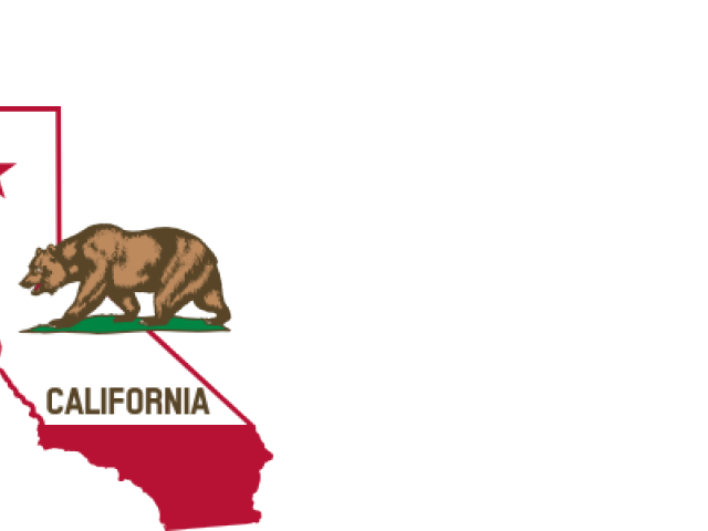 California Outline Flag Tattoo Clipart (640x480), Png Download