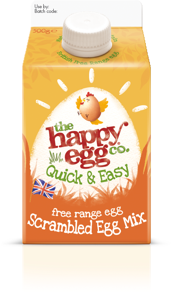 Happy Egg Co Launches Scrambled Egg Mix - Scrambled Egg Mix Carton Clipart (589x1022), Png Download