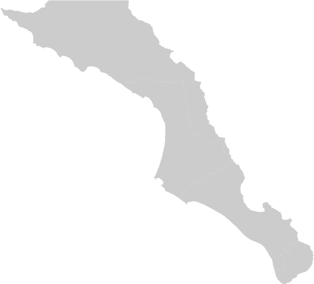 Blank Map Of Baja California Sur - Baja California Sur Mapa Png Clipart (1280x989), Png Download