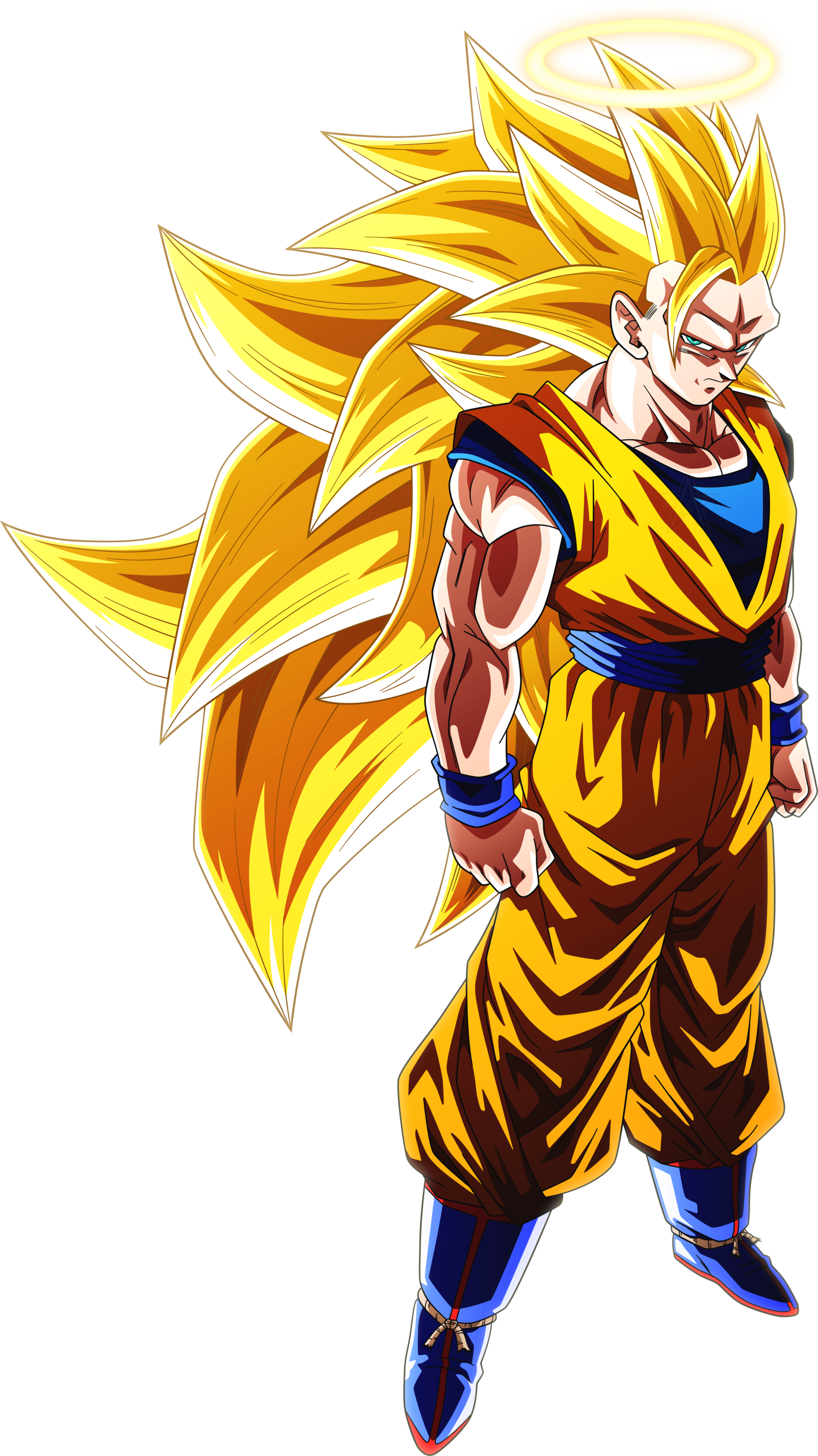 Dragon Ball Super 90 Transparent Background - Ssj 3 Goku Clipart (1600x2849), Png Download