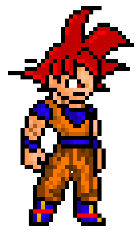 Dragon Ball Super - Goku Pixel Art Clipart (1200x1200), Png Download