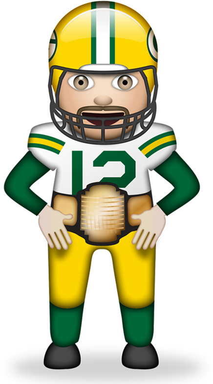 An Nfl Emoji Keyboard Is Now Here, And It's Awesome - Aaron Rodgers Emoji Png Clipart (800x800), Png Download