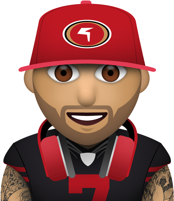 A Little Dab Here - Colin Kaepernick Emoji Clipart (800x800), Png Download
