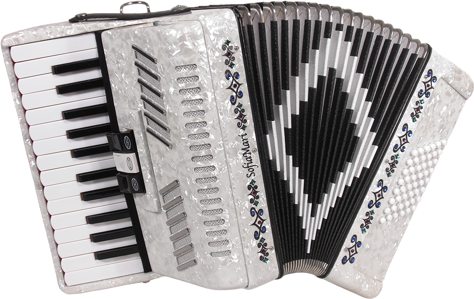 White Accordion Clipart (1000x709), Png Download