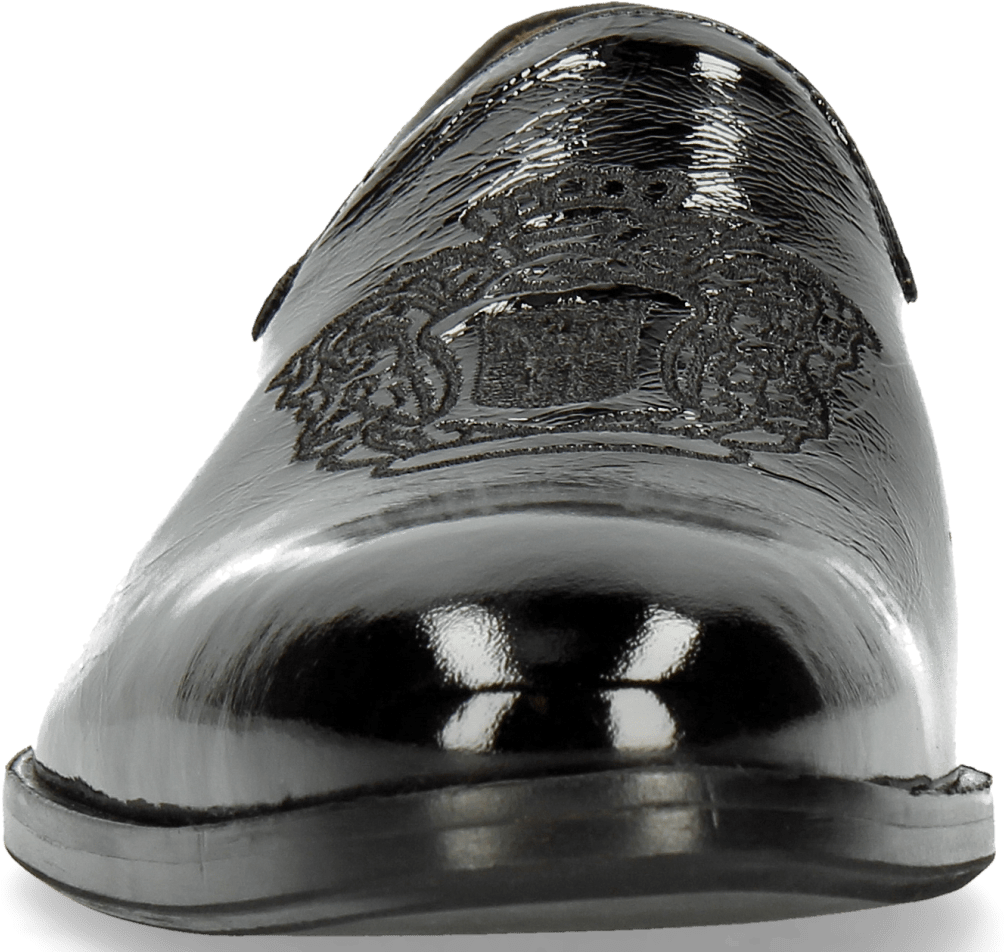 Loafers Prince 2 Patent Soft Black Embrodery Crown - Silver Clipart (1024x1024), Png Download