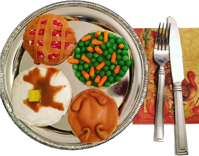 Thanksgiving Dinner Cookies - Stuffed Peppers Clipart (640x640), Png Download