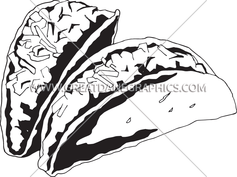 Tacos Graphic Royalty Free Download Sketch - Illustration Clipart (825x616), Png Download