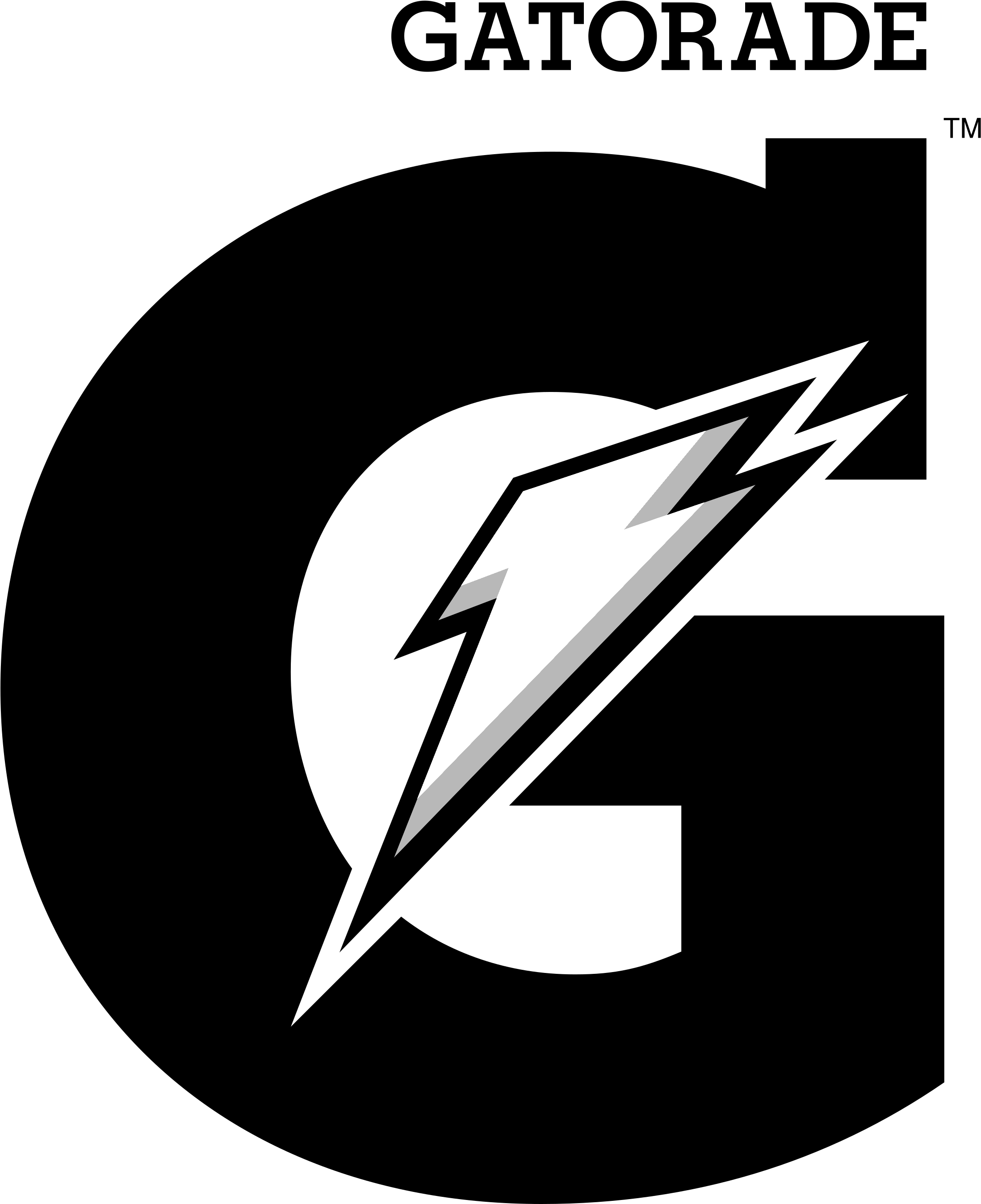 Gatorade Logo Black And White - Gatorade Logo Png Clipart (2400x2897), Png Download