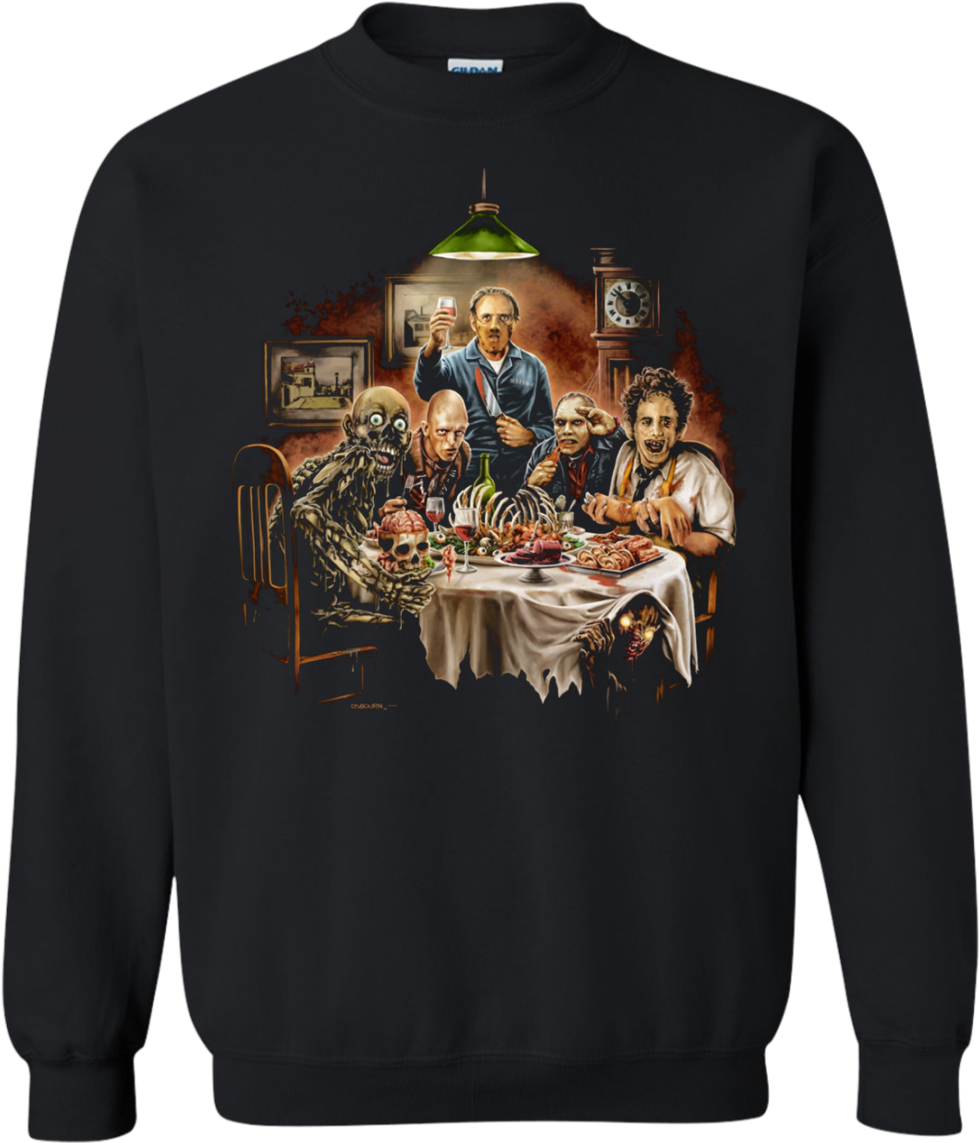 Horror Cannibal Thanksgiving Dinner Shirt, Tank, Hoodie - Horror Thanksgiving Clipart (1155x1155), Png Download