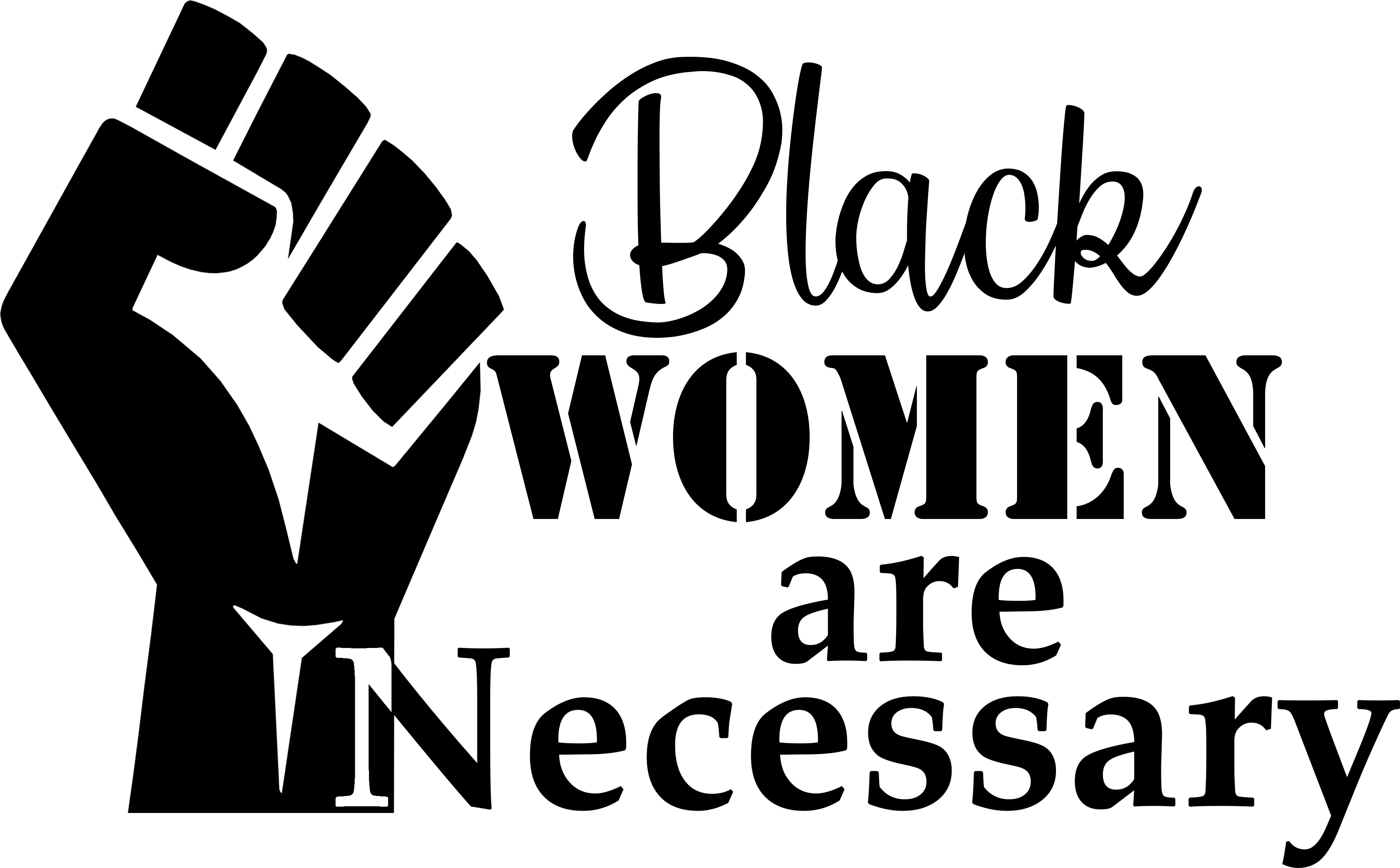 Image Of "black Women Are Necessary" Fist Sweatshirt - Backstage Clipart (3996x2477), Png Download