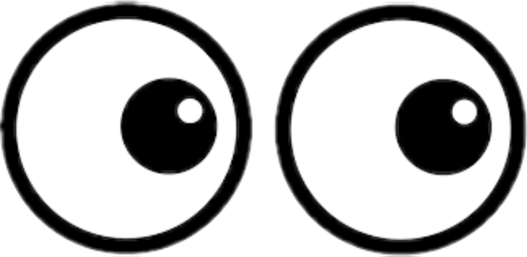 Eyeball Clipart Eye Shape - Peeping Eye Balls - Png Download (1079x527), Png Download