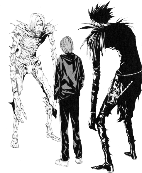 Death Note Transparent Light Yagami Shinigami Ryuk - Ryuk Death Note Render Clipart (500x673), Png Download