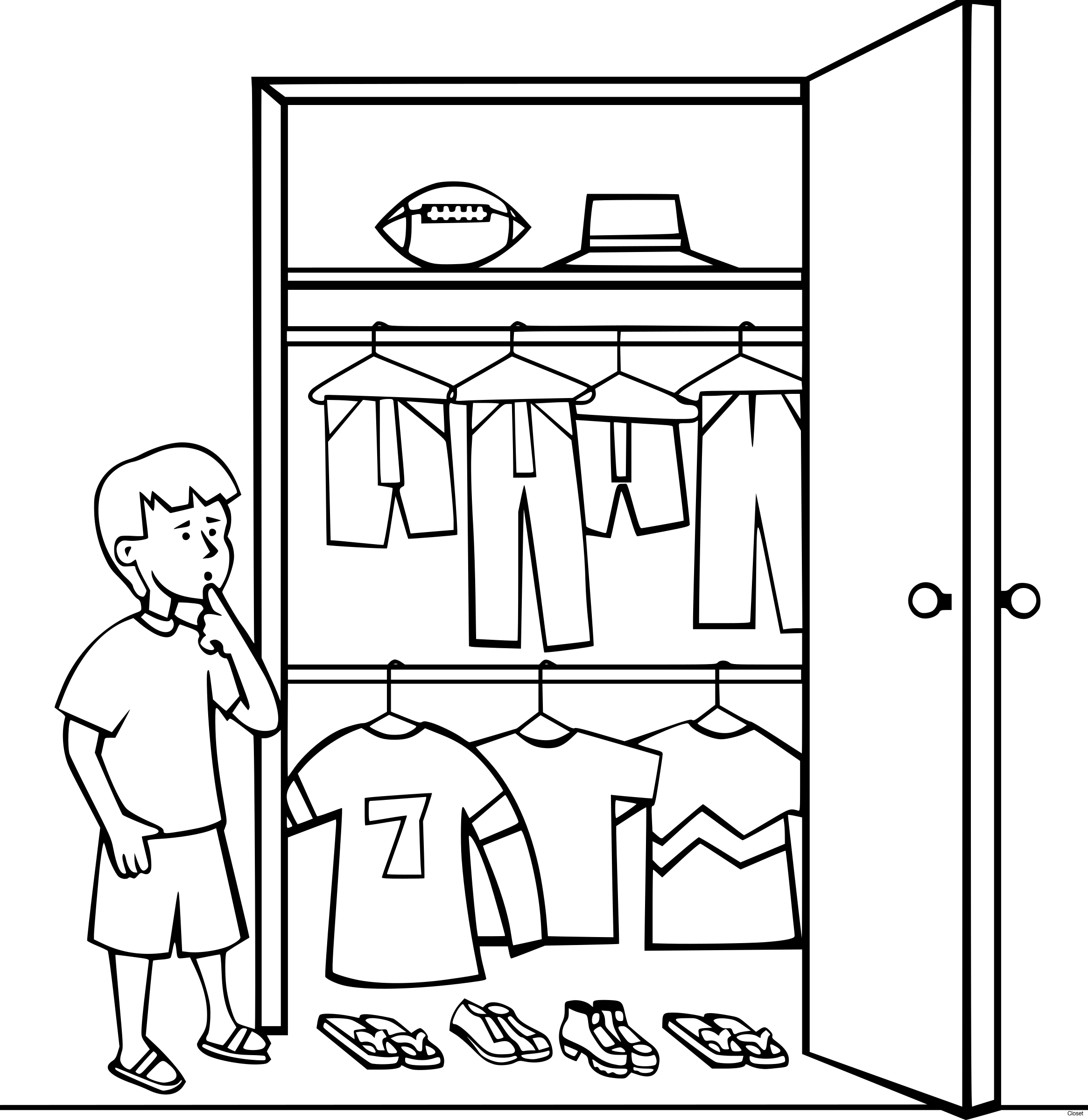 2331 X 2400 4 - Closet Clipart Black And White - Png Download (2331x2400), Png Download