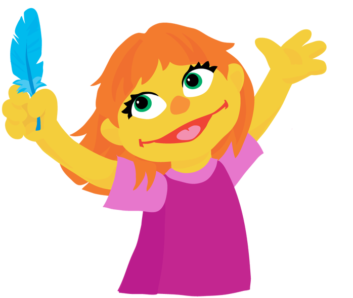 'sesame Street' Introduces A New Muppet Character With - Julia Sesame Street Clipart (800x600), Png Download