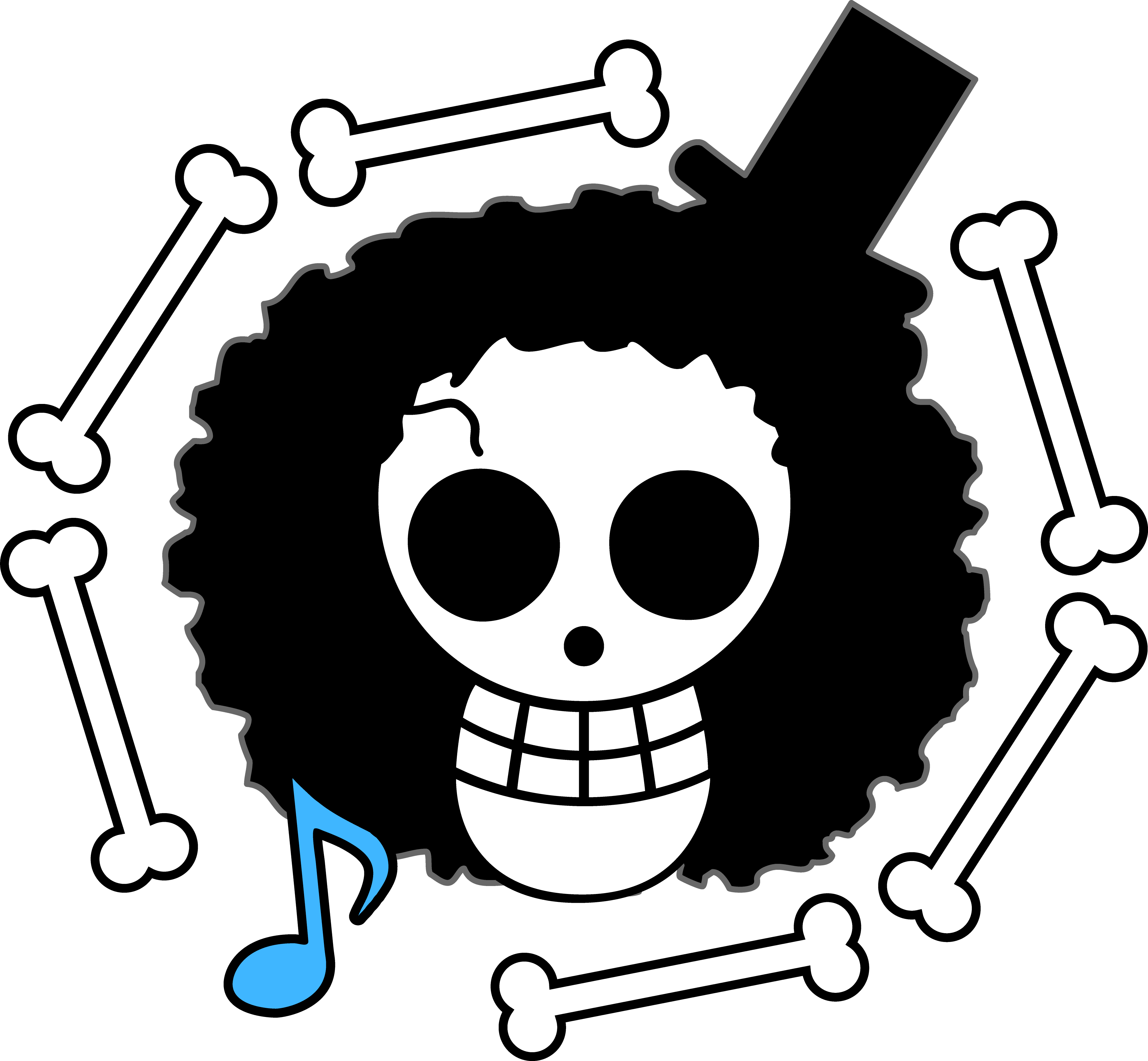 Brook One Piece Logo Png Clipart (4040x3735), Png Download