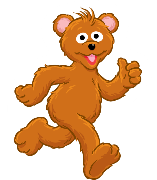 Jpg Download Baby Bear Clip Art Free Image Download - Sesame Street Characters Baby Bear - Png Download (532x609), Png Download