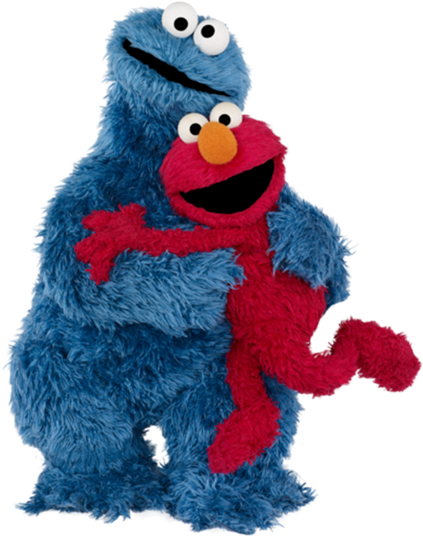 Elmo And - Cookie Monster Elmo Clipart (600x773), Png Download