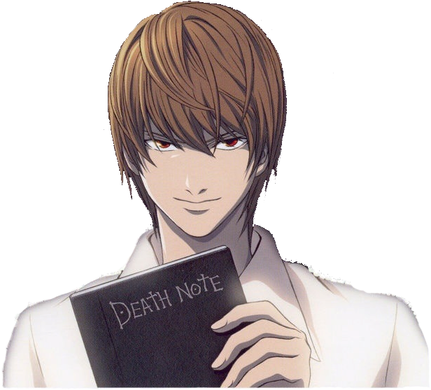 Picture - Light Yagami With Death Note Clipart (618x564), Png Download